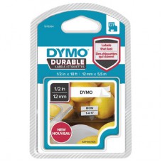 Dymo Black on Whiteite 12mm D1 Tape