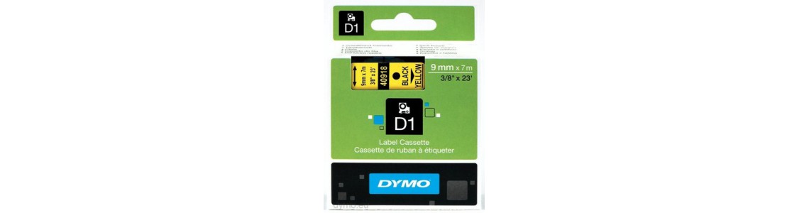 Dymo Black on Yellow 9mm x7m Tape