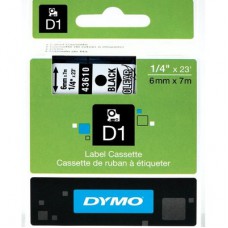 Dymo Black on Clear 6mm x7m Tape