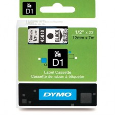 Dymo Black on Clear 12mmx7m Tape