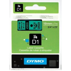 Dymo Black on Green 19mmx7m Tape