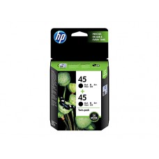 HP #45 Black Ink Twin Pack